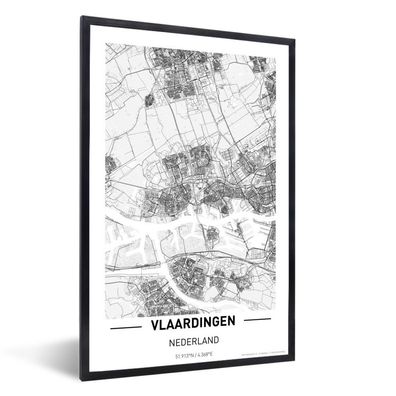 Poster - 60x90 cm - Stadtplan von Vlaardingen