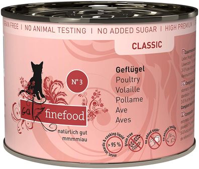 catz finefood ¦ N° 3 - Geflügel verfeinert mit Preiselbeeren & Löwenzahn - 6 x ...