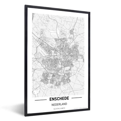 Poster - 60x90 cm - Stadtplan Enschede