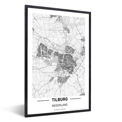 Poster - 60x90 cm - Stadtplan Tilburg