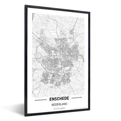 Poster - 20x30 cm - Stadtplan Enschede