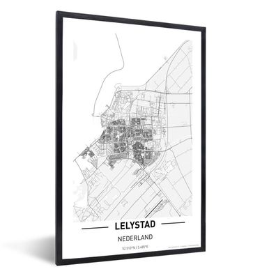 Poster - 60x90 cm - Stadtplan Lelystad