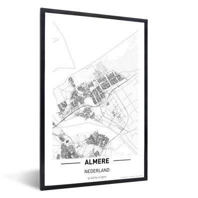 Poster - 60x90 cm - Stadtplan Almere