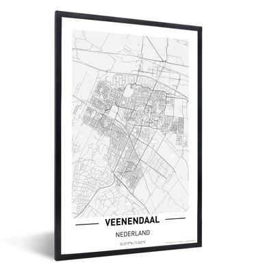Poster - 60x90 cm - Stadtplan Veenendaal