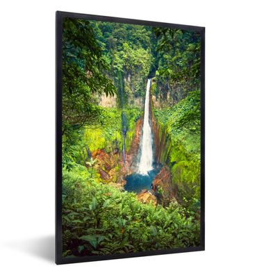 Poster - 60x90 cm - Wasserfall im Dschungel von Costa Rica