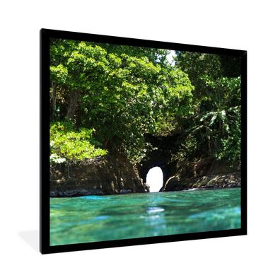 Poster - 40x40 cm - Loch in der Wand in der Natur von Costa Rica