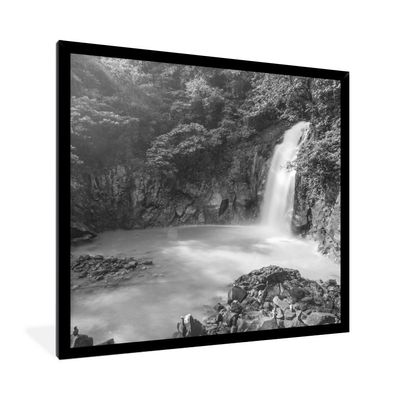 Poster - 40x40 cm - Rio Celeste Wasserfall am Tenoria Vulkan in Costa Rica in