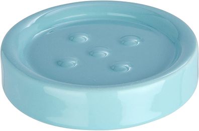 Seifenablage Polaris Pastel Blue Keramik, Seifenschale ideal für Handseife