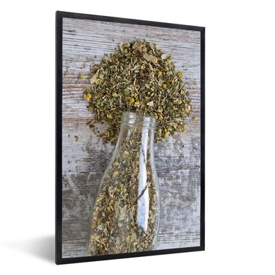 Poster - 20x30 cm - Getrocknete Kräuter in einem Glas