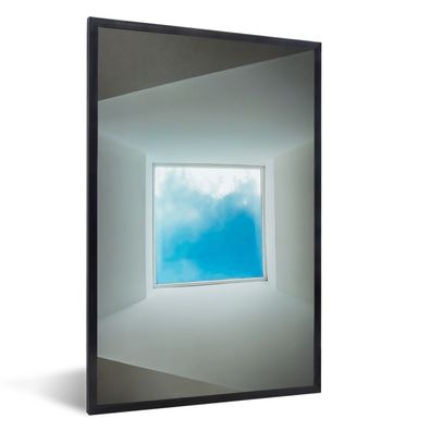 Poster - 20x30 cm - Minimalistischer Blick aus dem Fenster