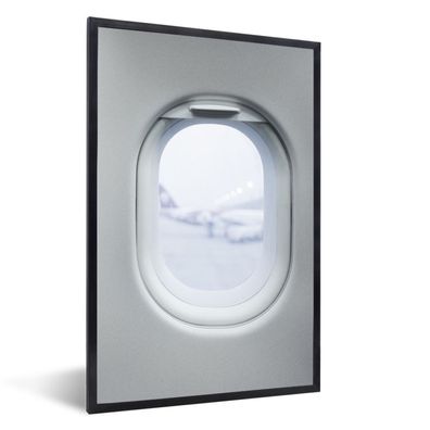 Poster - 40x60 cm - Blick aus dem Flugzeugfenster