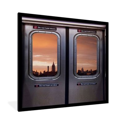 Poster - 30x40 cm - Blick aus der U-Bahn