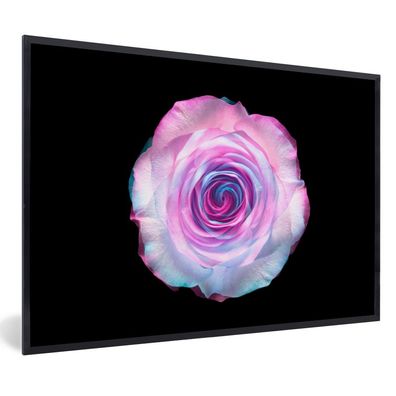 Poster - 120x80 cm - Rose - Abstrakt - Farben
