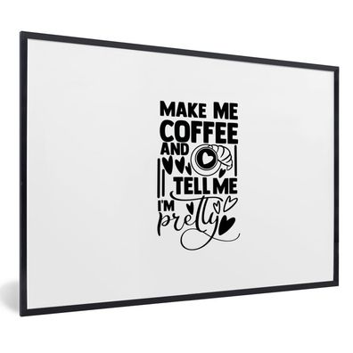 Poster - 90x60 cm - Zitate - Kaffee - Croissant