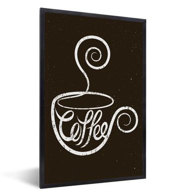 Poster - 60x90 cm - Kaffee - Retro - Kreidetafel