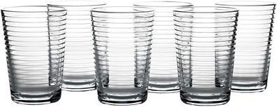 Pasabahce 52752 Doro Wasserglas 210 ml 6er-Set Trinkgläser Gläserset mit Grooved ...