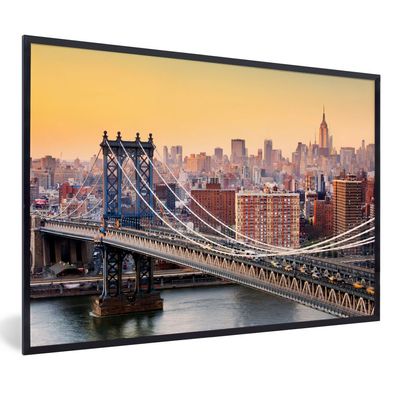 Poster - 60x40 cm - Manhattan-Brücke in New York