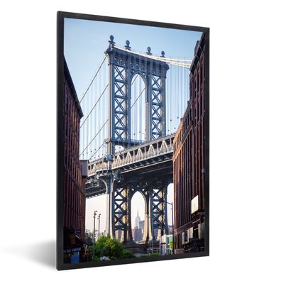 Poster - 40x60 cm - Manhattan Bridge aus der Ferne
