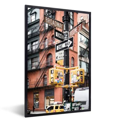 Poster - 80x120 cm - Straßenschilder in New York