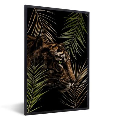 Poster - 40x60 cm - Tiger - Pflanzen - Palme