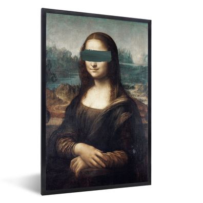 Poster - 80x120 cm - Mona Lisa - Leonardo da Vinci - Grün