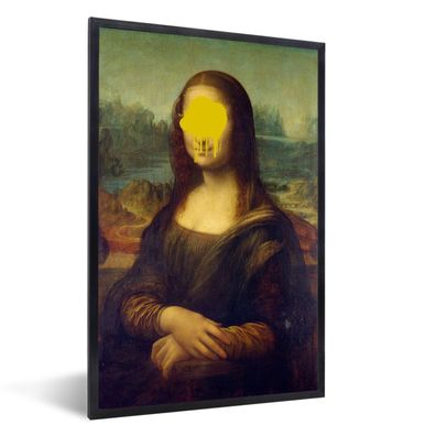 Poster - 40x60 cm - Mona Lisa - Leonardo da Vinci - Gelb