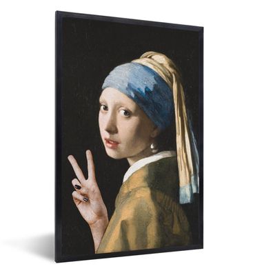 Poster - 80x120 cm - Girl with a Pearl Earring - Johannes Vermeer - Frieden