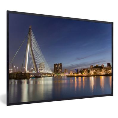 Poster - 30x20 cm - Erasmus - Brücke - Rotterdam - Maas