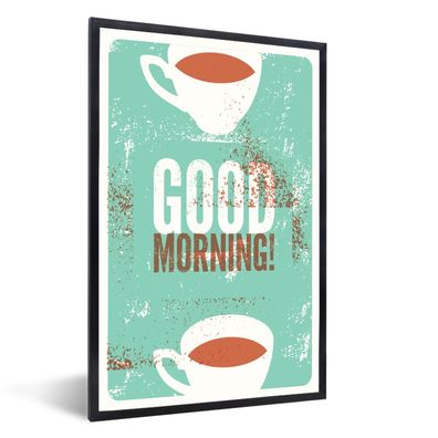 Poster - 60x90 cm - Kaffee - Retro - Zitate