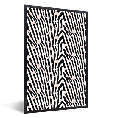 Poster - 60x90 cm - Druck - Safari - Rosa - Zebra