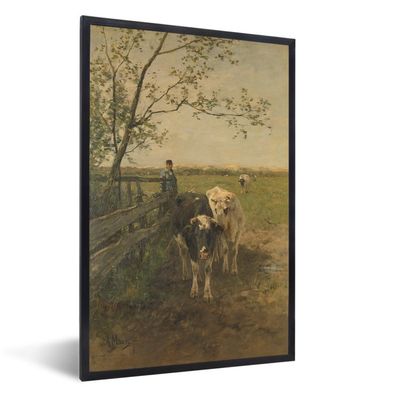 Poster - 40x60 cm - Der Milchwagen - Gemälde von Anton Mauve