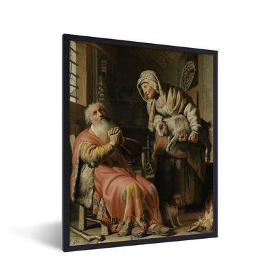 Poster - 30x40 cm - Tobit und Anna mit der Ziege - Rembrandt van Rijn
