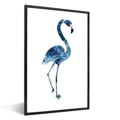 Poster - 60x90 cm - Flamingo - Blau - Universum