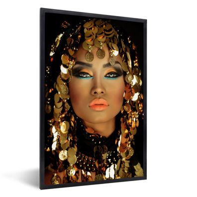 Poster - 80x120 cm - Frau - Kleopatra - Gold