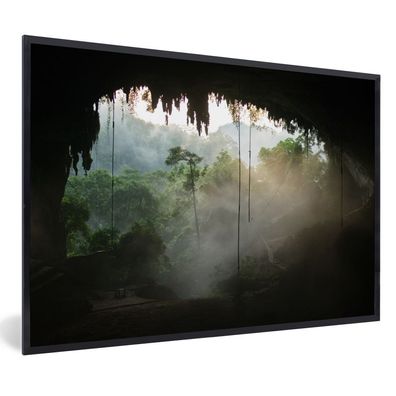 Poster - 60x40 cm - Natürliche Höhle im Regenwald von Malaysia