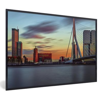 Poster - 60x40 cm - Rotterdam - Erasmus - Sonnenuntergang