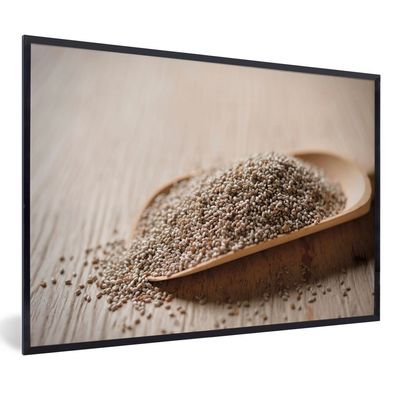 Poster - 60x40 cm - Das Superfood Quinoa im Holzlöffel