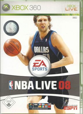 NBA Live 08 (Microsoft Xbox 360, 2007, DVD-Box) Zustand gut