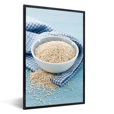 Poster - 40x60 cm - Die gesunde Quinoa in der Porzellanschale