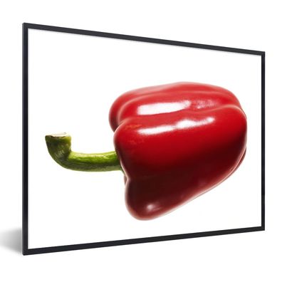 Poster - 40x30 cm - Eine rote Paprika liegt