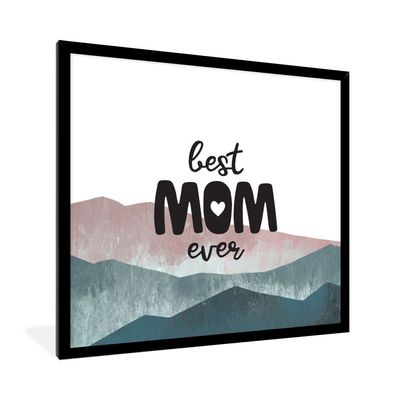 Poster - 40x40 cm - Geschenk Mama - Beste Mama aller Zeiten