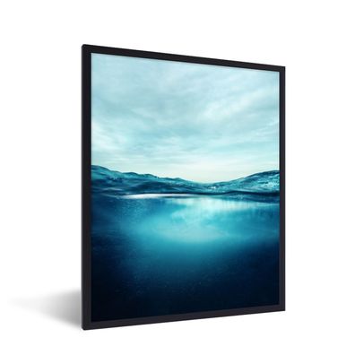 Poster - 30x40 cm - Ozean - Wasser - Blau