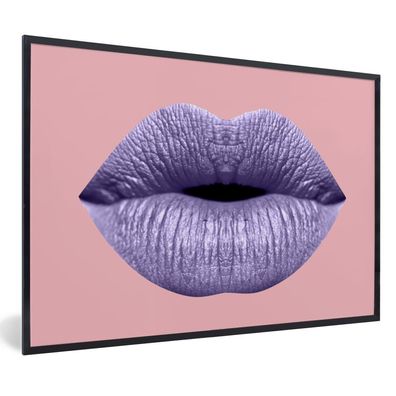 Poster - 30x20 cm - Lippen - Pastell - Rosa