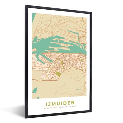 Poster - 40x60 cm - Grundriss - IJmuiden - Vintage