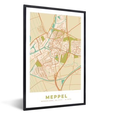 Poster - 60x90 cm - Karte - Meppel - Weinlese