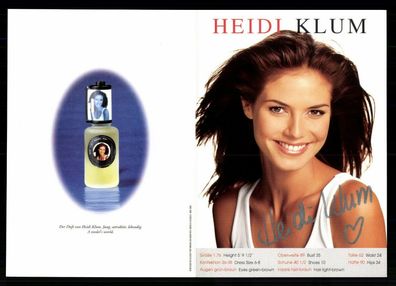 Heidi Klum Autogrammkarte Original Signiert Model ## BC G 34830