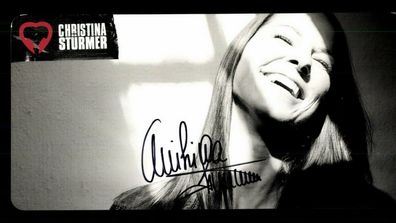 Christina Stürmer Autogrammkarte Original Signiert ## BC G 34796