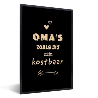 Poster - 20x30 cm - Muttertag Zitat "Omas wie Sie sind kostbar" auf einem weißen