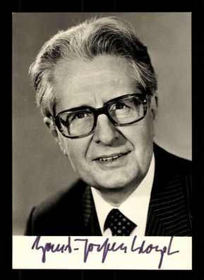 Hans Jochen Vogel (1926-2020) SPD Vorsitzender 1990-1991 Signiert # BC 189349
