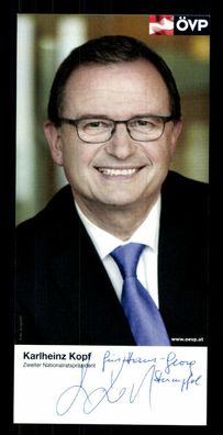 Karlheinz Kopf ÖVP Autogrammkarte Original Signiert # BC G 34908